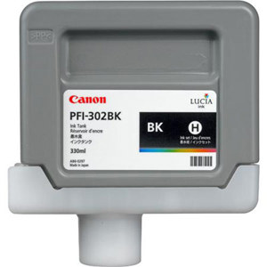  Canon Lucia PFI-302BK 330ml Pigmented Black Ink Tank for iPF8100/iPF9100 