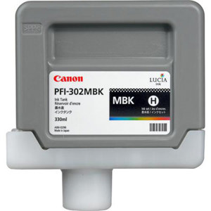  Canon Lucia PFI-302MBK 330ml Pigmented Matte Black Ink Tank for iPF8100/iPF9100 