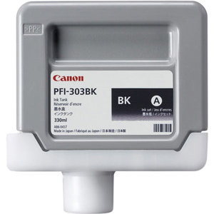  Canon PFI-303BK 330ml Pigmented Dye Black Ink Tank for iPF810/iPF820 