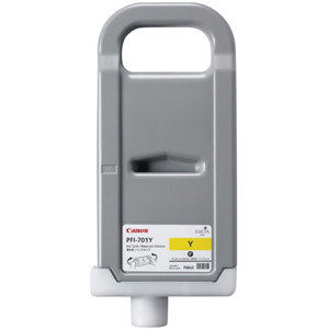  Canon PFI-701Y Yellow Ink Tank for the imagePROGRAF iPF8000 and iPF9000 Inkjet Printers, 700 ml. 