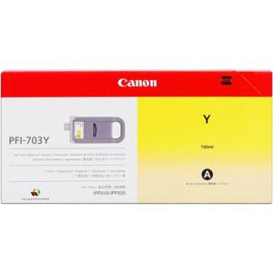  Canon PFI-703Y 700ml Pigmented Dye Yellow Ink Tank for iPF810/iPF810 PRO/iPF820/iPF820 PRO 