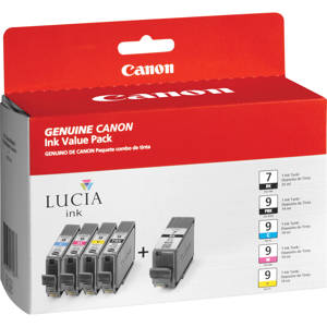  Canon PGI-9 / PGI-7 5-Color Multi Pack Inkjet Inks, Combo/Value Pack 