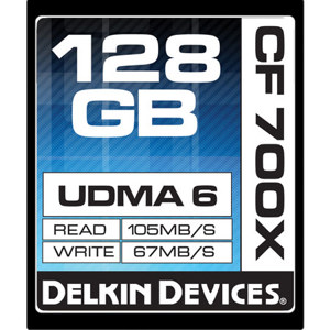 Delkin 128GB CompactFlash 700X Memory Card: Picture 1 regular