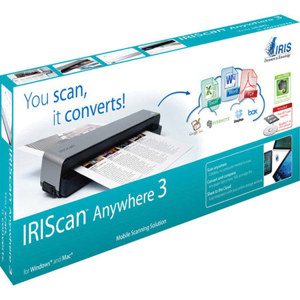  IRIS Iriscan Anywhere 3 Cordless Scanner, Up to 600dpi, Up to 6ppm Scan Speed, Single Sheet Document Feed, Scan Up to 100 Letter Pages/Charge, USB 