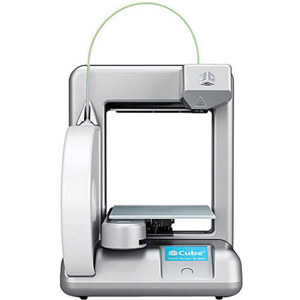  3D Systems Cube 3D 2nd Gen Printer, Up to 1.5 Times Faster, 0.2mm Layer Thickness, Prints 13-14 Mid-Sized Creations, USB, Silver 