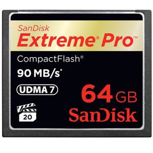 SanDisk 64GB Extreme Pro CF90 Compact Flash Memory Card SDCFXP-064G-A91