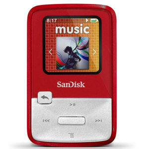 SanDisk 4GB Sansa Clip Zip Mp3 Player, Red: Picture 1 regular