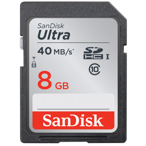 SanDisk 8GB Class 10, Ultra SDHC UHS-I Memory Card, 30MB/s Read Speed: Picture 1 regular