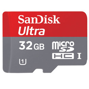 SanDisk 32GB Ultra microSDHC UHS-I Class 10 Memory Card SDSDQUI-032G-A11