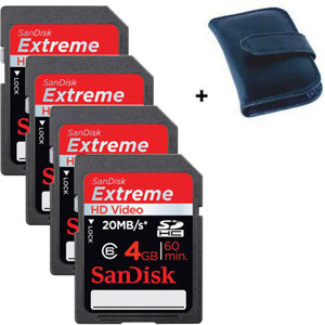 SanDisk Extreme SDHC 4GB Memory Card-4 PK SDSDRX34096A2: Picture 1 regular