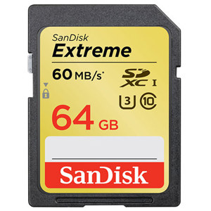 SanDisk 64GB Class 10, Extreme SDXC UHS-I Memory Card: Picture 1 regular