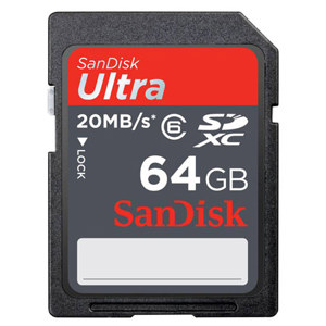 SANDISK 64 GB Ultra SDXC Card SDSDRH064GA11, Class 6, 20MB/Sec: Picture 1 regular