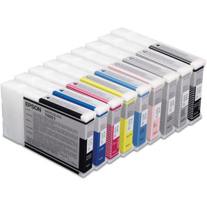  Epson 8 Color 110ml Ink Set with Photo Black for Stylus Pro 4880 Inkjet Printer. 