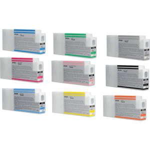  Epson 9 Color 150ml Ink Set with Photo Black for Stylus Pro 7900 & 9900 Inkjet Printers 