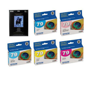  Epson Complete Ink & Paper Set for  Stylus Photo 1400 Printer 