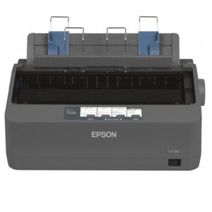  Epson LX-350 9-Pin Serial Impact Dot Matrix Narrow Carriage Printer, 347 cps (10 cpi), Bi-directional Parallel (IEEE-1284), USB 2.0, Serial 