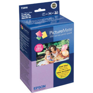  Epson T5846 PictureMate-200 Glossy Print Pack, Ink & Paper for 150 4x6" Glossy Prints with the PictureMate Pal, Snap, & Flash Printers 