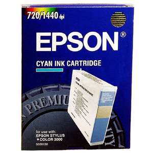  Epson Cyan Ink Cartridge for the Stylus Color 3000 Inkjet Printer. 