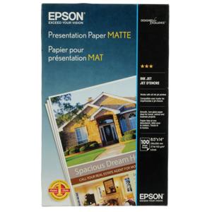  Epson Matte Photo Quality Inkjet Paper, 8.5x14", 100 Sheets 