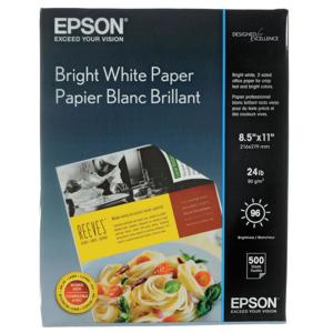  Epson Premium Bright White Dual Sided Inkjet Paper, 4.3 mil., 8.5x11", 500 Sheets. 