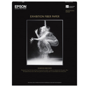  Epson Exhibition Fine Art Fiber Glossy Inkjet Paper, 13 mil., 325gsm, 24x30", 25 Sheets 