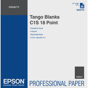  Epson S045170 Tango Blanks C1S 18 Point Proofing Paper, 17x24", 50 Sheets 