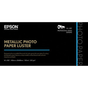  Epson S045593 Metallic Luster Photo Paper, 24"x100' Roll 