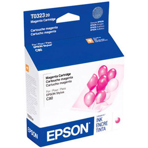  Epson Magenta Ink Cartridge for the Stylus C80, C80N & C80WN Inkjet Printers. 