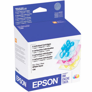  Epson Multi-Pack CMY, Color Ink Cartridge Set for the Stylus C80, C80N & C80WN Inkjet Printers. 