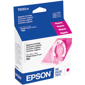  Epson Magenta Ink Cartridge for Stylus Photo 960 Inkjet Printer. 