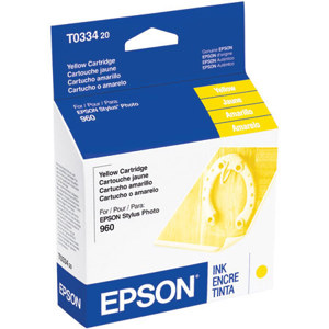  Epson Yellow Ink Cartridge for the Stylus Photo 960 Inkjet Printer. 