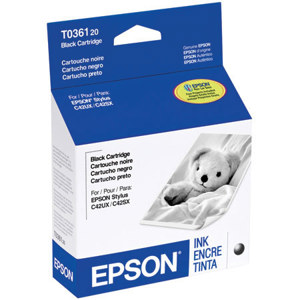  Epson Black Ink Cartridge for the Stylus C42UX & C44UX Inkjet Printers. 