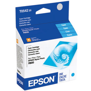  Epson Cyan Ink Cartridge for the Stylus R800 & R1800 Photo Inkjet Printers. 