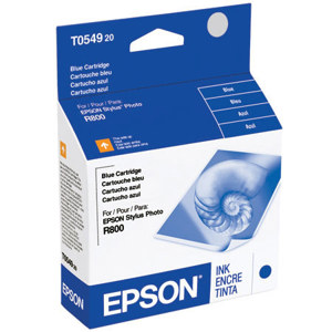  Epson Blue Ink Cartridge for the Stylus R800 & R1800 Photo Inkjet Printers. 