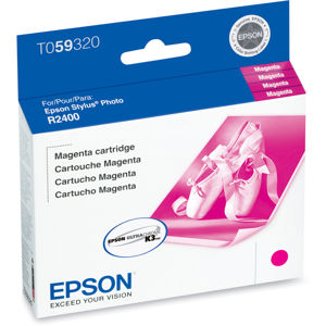  Epson Magenta Ink Cartridge for the Stylus R2400 Photo Inkjet Printer. 