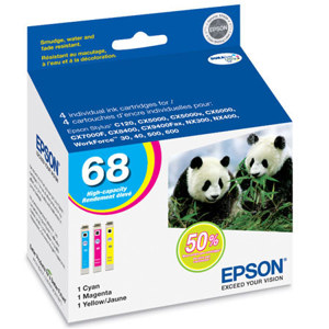  Epson High Capacity 3 Color Cyan/Magenta/Yellow Ink Cartridge 