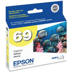  Epson DURABrite Ultra Yellow Ink Cartridge for many Stylus Inkjet Printers. 