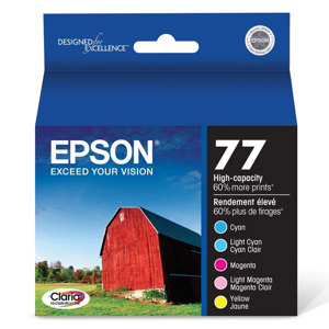  Epson T077920 High Capacity Multi-Pack Color Ink Cartridges for Stylus Photo Printers 