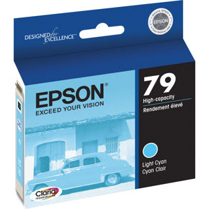  Epson #79 Light Cyan Ink Cartridge for the Stylus Wide Format 1400 Photo Printer 