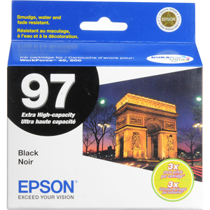  Epson 97 Extra-high Capacity Black Ink Cartridge for WorkForce 600 All-in-One Printer &  WorkForce 40 Inkjet Printer 