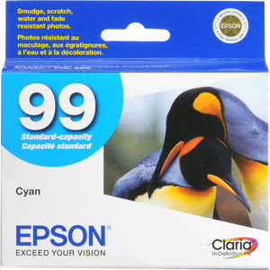  Epson Standard Capacity Claria Cyan Ink Cartridge for the Artisan 700 and 800 Inkjet Printers 