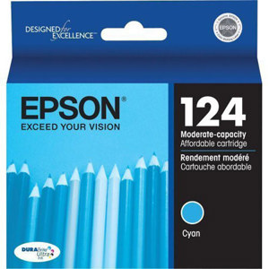  Epson T124220 Cyan Moderate Capacity Ink Cartridge for the NX125, NX127, NX420 and Workforce 320 Printers 