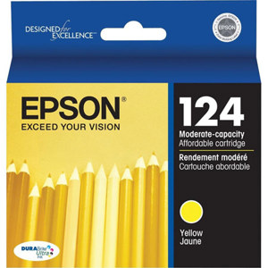  Epson T124420 Yellow Moderate-Capacity Ink Cartridge for the NX125, NX127, NX420 and Workforce 320 Printers 