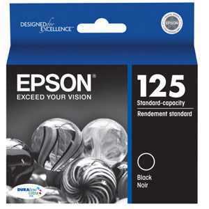  Epson T125120 Standard Capacity Black Ink Cartridge, for T125 Series and Other Select Printers 