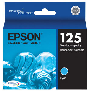  Epson T125220 Standard Capacity Cyan Ink Cartridge, for T125 Series and Other Select Printers 