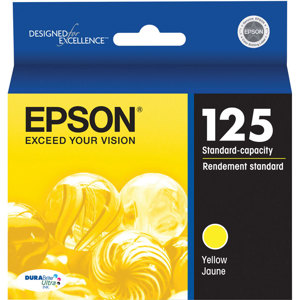  Epson T125420 Standard Capacity Yellow Ink Cartridge for T125 Series and NX125, 127 and 420, Workforce 526 