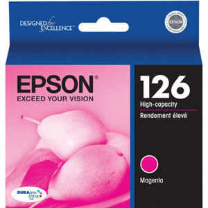 Epson T126320 126 High-Capacity Magenta Ink Cartridge for Workforce 520, 630, 633 and 635 Printers 
