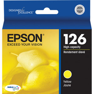  Epson T126420 126 High-Capacity Yellow Ink Cartridge for Workforce 520, 630, 633 and 635 Printers 