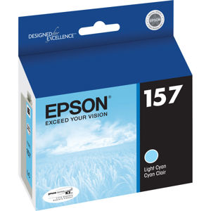  Epson T157520 157 UltraChrome K3 Light Cyan Ink Cartridge for Stylus Photo R3000 Printer 