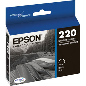  Epson T220 DURABrite Ultra Black Standard Capacity Ink Cartridge for WorkForce WF-2630/WF-2650/WF-2660 